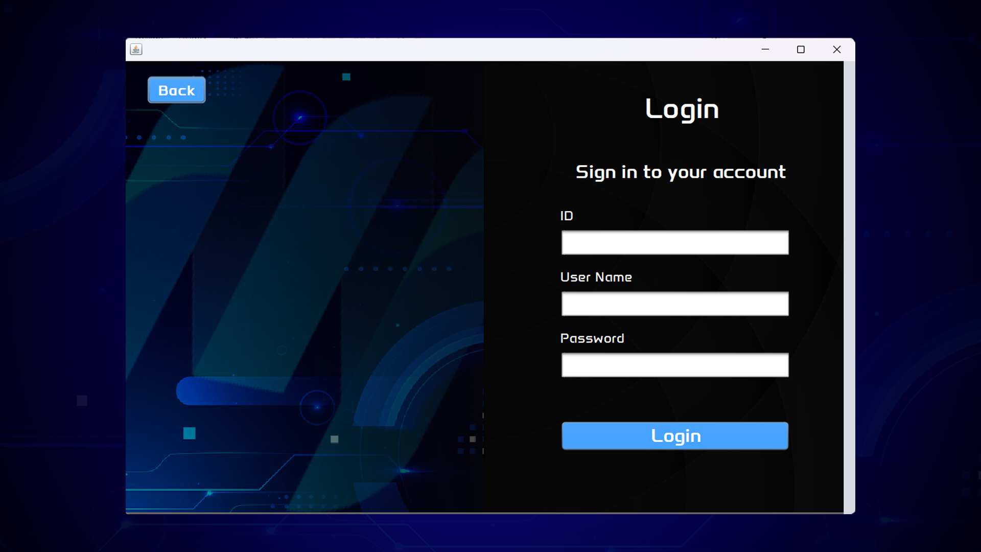 Login Screen